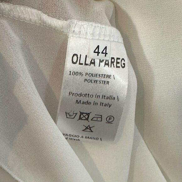 Olla Pareg Cream Sheer Long Sleeve Blouse | Size 8 - Picture 5 of 5